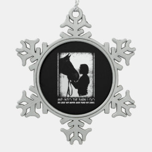 Pferd und in die Scheune geh ich, um meinen Versta Schneeflocken Zinn-Ornament