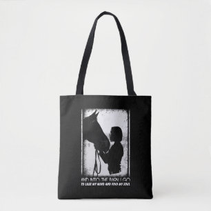 Pferd und in die Scheune gehe ich zu verlieren mei Tasche