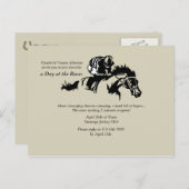 Pferd und Jockey Postcard Einladungspostkarte (Vorne/Hinten)