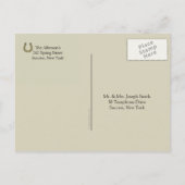 Pferd und Jockey Postcard Einladungspostkarte (Rückseite)