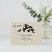 Pferd und Jockey Postcard Einladungspostkarte (Stehend Vorderseite)