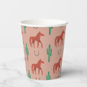 Pferd und Kaktus Pappbecher (Rückseite)