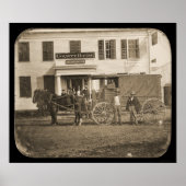 Pferd und Kart Daguerreotyp 1853 Poster (Vorne)