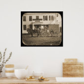 Pferd und Kart Daguerreotyp 1853 Poster (Küche)