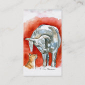 Pferd und Katze Visitenkarte (Rückseite)