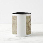 Pferd und Kavalier (Feder auf Papier) Tasse (Zentrum)