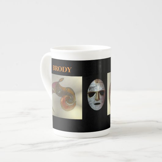 Pferd und Krieger Porzellantasse (Vorderseite Links)