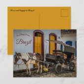 Pferd und Kutsche in Brasilien Postkarte (Vorne/Hinten)
