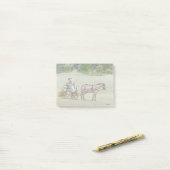 Pferd und Kutsche Post-it Klebezettel (Auf Schreibtisch)