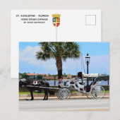 Pferd und Kutsche St. Augustine, Fl. Postkarte (Vorne/Hinten)