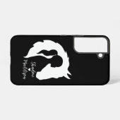 Pferd- und Mädchenherz-Liebhaber Silhouette Samsung Galaxy Hülle (Rückseite (Horizontal))