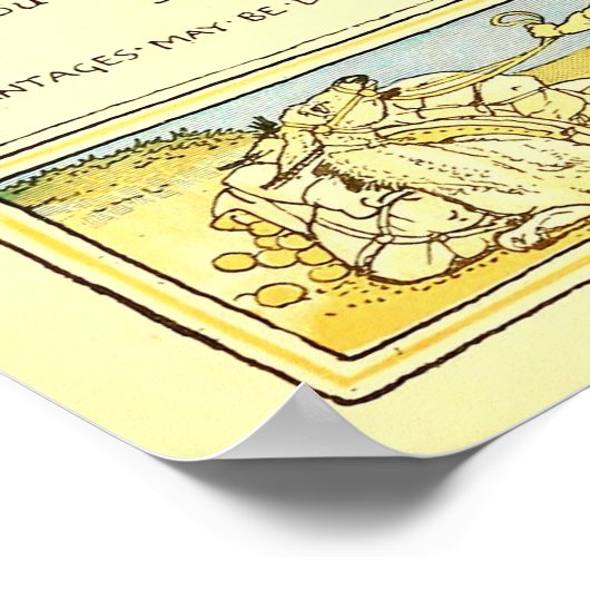 Pferd und Mann Walter Crane Poster (Ecke)