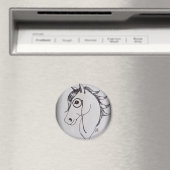 Pferd und Monokel Magnet (In Situ (Geschirrspüler))