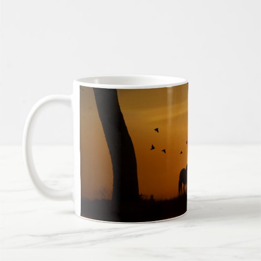 Pferd und Natur Schöne Serene Kaffeetasse (Links)
