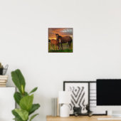 Pferd- und Poney-Plakat Poster (Heimbüro)