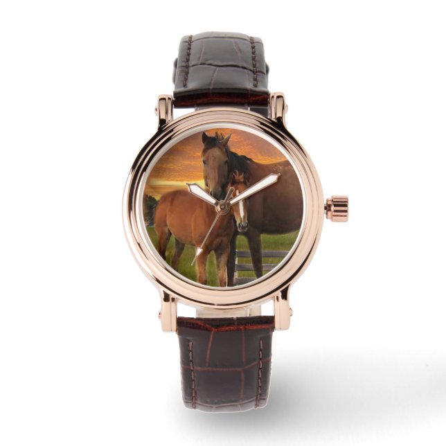 Pferd und Pony Armbanduhr (Vorderseite)