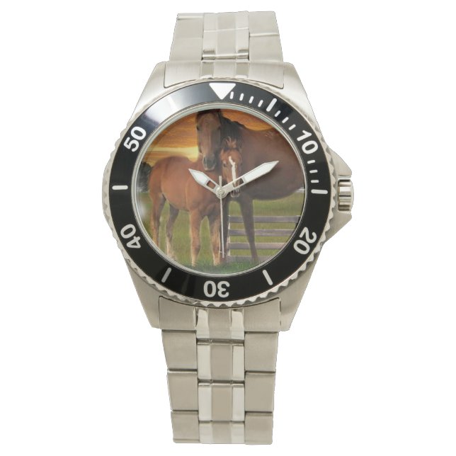 Pferd und Pony Armbanduhr (Vorderseite)