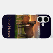 Pferd und Pony Case-Mate iPhone Hülle (Rückseite (Horizontal))