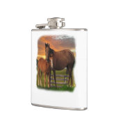 Pferd und Pony Flachmann (Links)