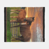 Pferd und Pony Fleecedecke (Vorderseite (Horizontal))