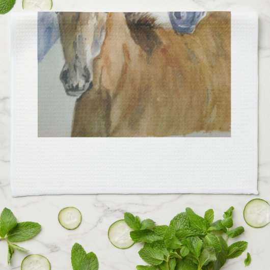 Pferd und Pony Geschirrtuch (Gefaltet)