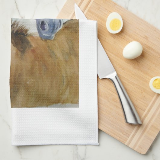 Pferd und Pony Geschirrtuch (Viertel Falte)