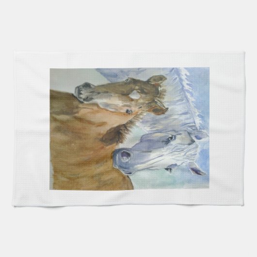 Pferd und Pony Geschirrtuch (Horizontal)