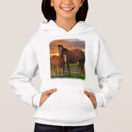 Pferd und Pony Hoodie (Vorderseite)