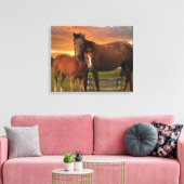 Pferd und Pony Leinwanddruck (Insitu (Wohnzimmer))