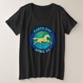 Pferd und Pony Lovers Earth Day Geschenk Große Größe T-Shirt (Design vorne)
