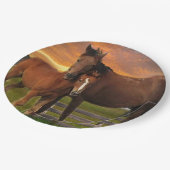Pferd und Pony Pappteller (Schrägansicht)