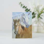 Pferd und Pony Postkarte (Stehend Vorderseite)