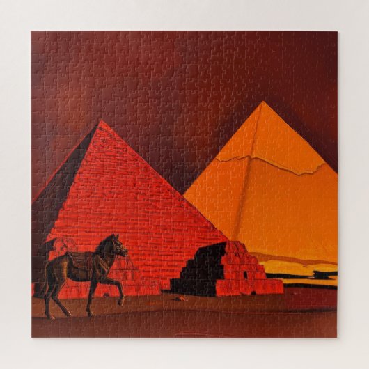 Pferd und Pyramide Puzzle (Vertikal)
