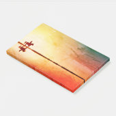 Pferd und Reiter 1 Post-it Klebezettel (angewinkelt)