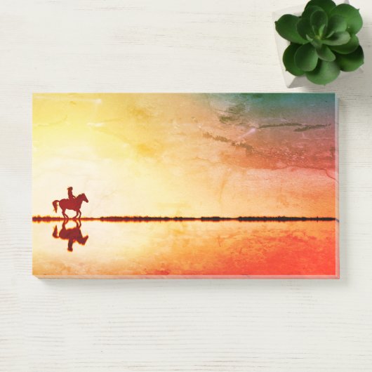 Pferd und Reiter 1 Post-it Klebezettel (Büro)