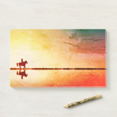 Pferd und Reiter 1 Post-it Klebezettel (Auf Schreibtisch)