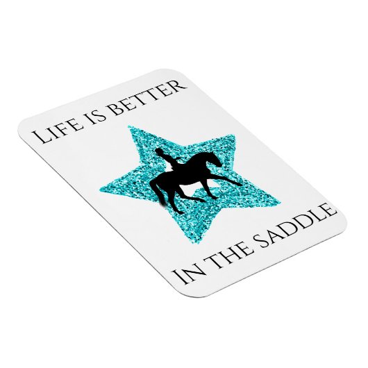 Pferd und Reiter - das Leben ist besser im Sattel Magnet (Rechte Seite)