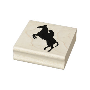 Pferd und Reiter Gummistempel