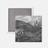 Pferd und Reiter Magnet (Vorderseite/Rückseite)