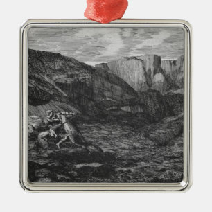 Pferd und Reiter Ornament Aus Metall