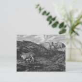 Pferd und Reiter Postkarte (Stehend Vorderseite)