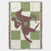 Pferd-und-Reiter-Silhouette Decke (Vorderseite Vertikal)