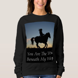 Pferd-und-Reiter-Silhouette Sweatshirt