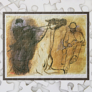 Pferd und Reiter von Edgar Degas, Vintage-Studienk Puzzle