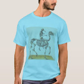 Pferd und Reiterskelett T-Shirt (Vorderseite)