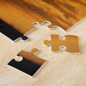 Pferd und Rieseneiche im Sonnenuntergang mit Wolke Puzzle (Seite)