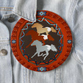 Pferd und Schild-Knopf Button (Beispiel)