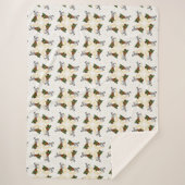 Pferd und Schlitten mit goldenen Sternen und Kreis Sherpadecke (Vorderseite)