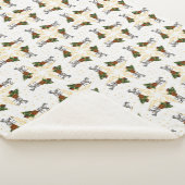 Pferd und Schlitten mit goldenen Sternen und Kreis Sherpadecke (3/4)