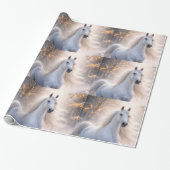 Pferd und Schnee Weihnachtspapier Geschenkpapier (Ungerollt)